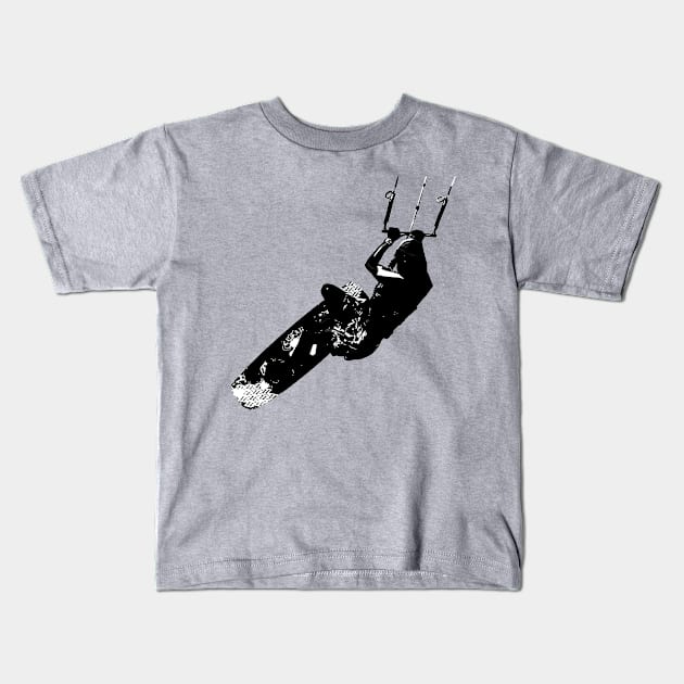 Kitesurfer Kitesurfing Lover Illustration Kids T-Shirt by taiche